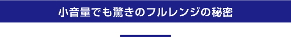 小音量でも驚きの